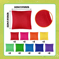 XIPEGPA nylon bean bags for tossing games in red, yellow, blue, green and purple - view 2