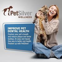 PetSilver Teeth & Gum Spray - Dog Dental & Teeth Cleaning Spray for Plaque & Tartar Build-Up Reduction - Natural Breath Freshener for Dogs & Cats - Patented Chelated Silver - Made in USA - 4oz, 2-Pack