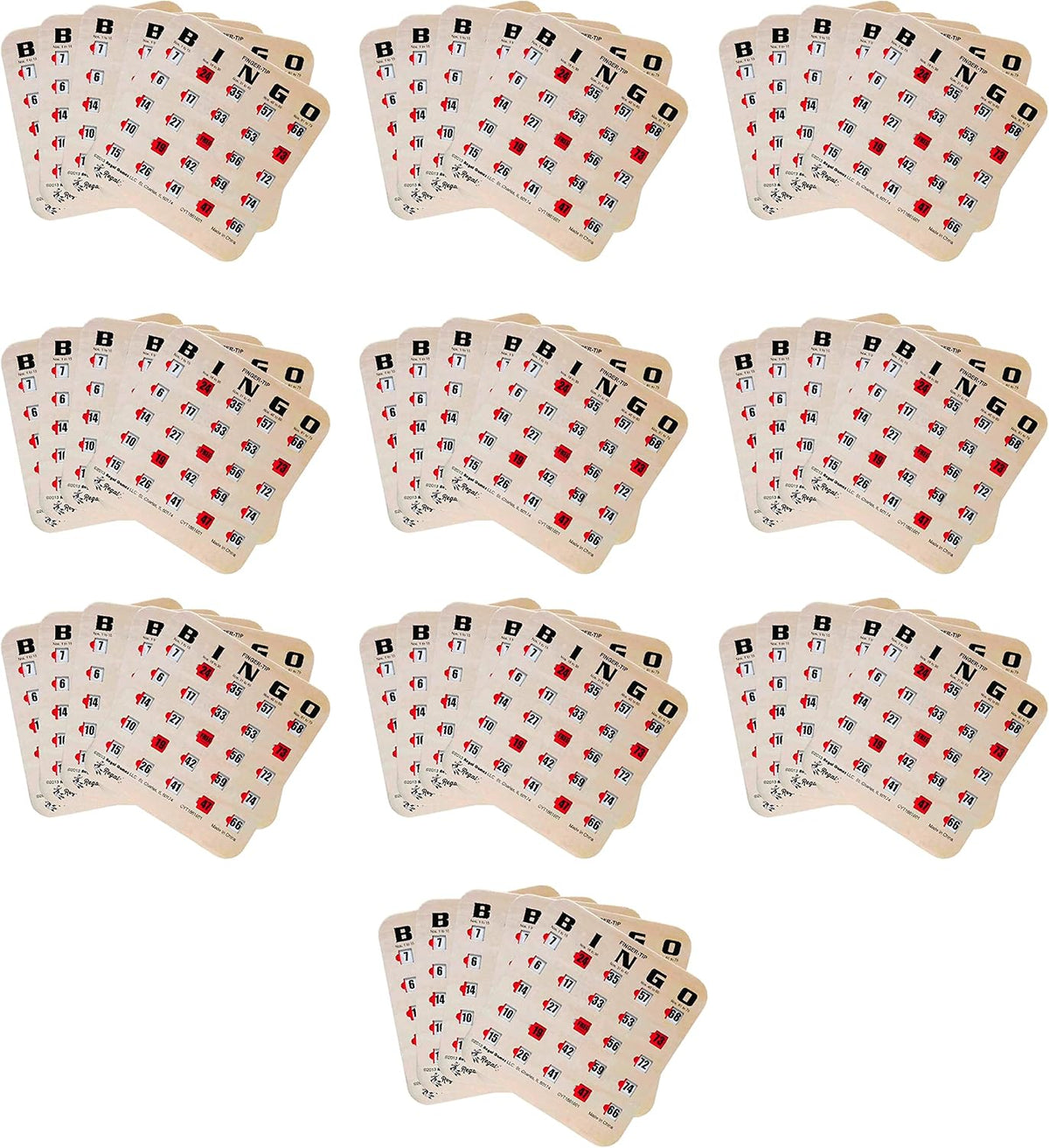 Regal Bingo Bulk Bingo Cards with Sliding Windows - Woodgrain / 50 Cards - image 2