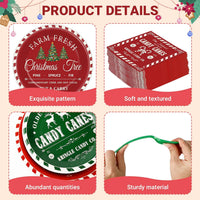 GOLDGAO Christmas paper plates and napkins with buffalo plaid border and snowman print - view 7