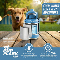 PupFlask Pro Portable Insulated Dog Water Bottle - Blue / 30 Ounce - image 4