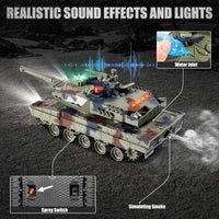 Supdex 1/24 RC battle tank set, M1A2 and Leopard II tanks with remotes - view 9