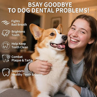 Dog Dental Powder, Dog Teeth Cleaning Powder with Natural Herbal Blend & Postbiotics, Dog Teeth Cleaning, Targets Tartar & Reduces Plaque & Bad Breath for Dogs & Cats, Mint -150Grams