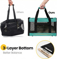 Conlun Cat Carrier Soft-Sided Pets Travel Carriers up to 15 Lbs - Turquoise / 17.0"L x 11.0"W x 11.0"H - image 4