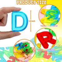 Bbiamsleep 67 Pcs Plastic Practice Set Transparent Letters and Numbers – Fun for Kids & Family - 134PCS - image 2