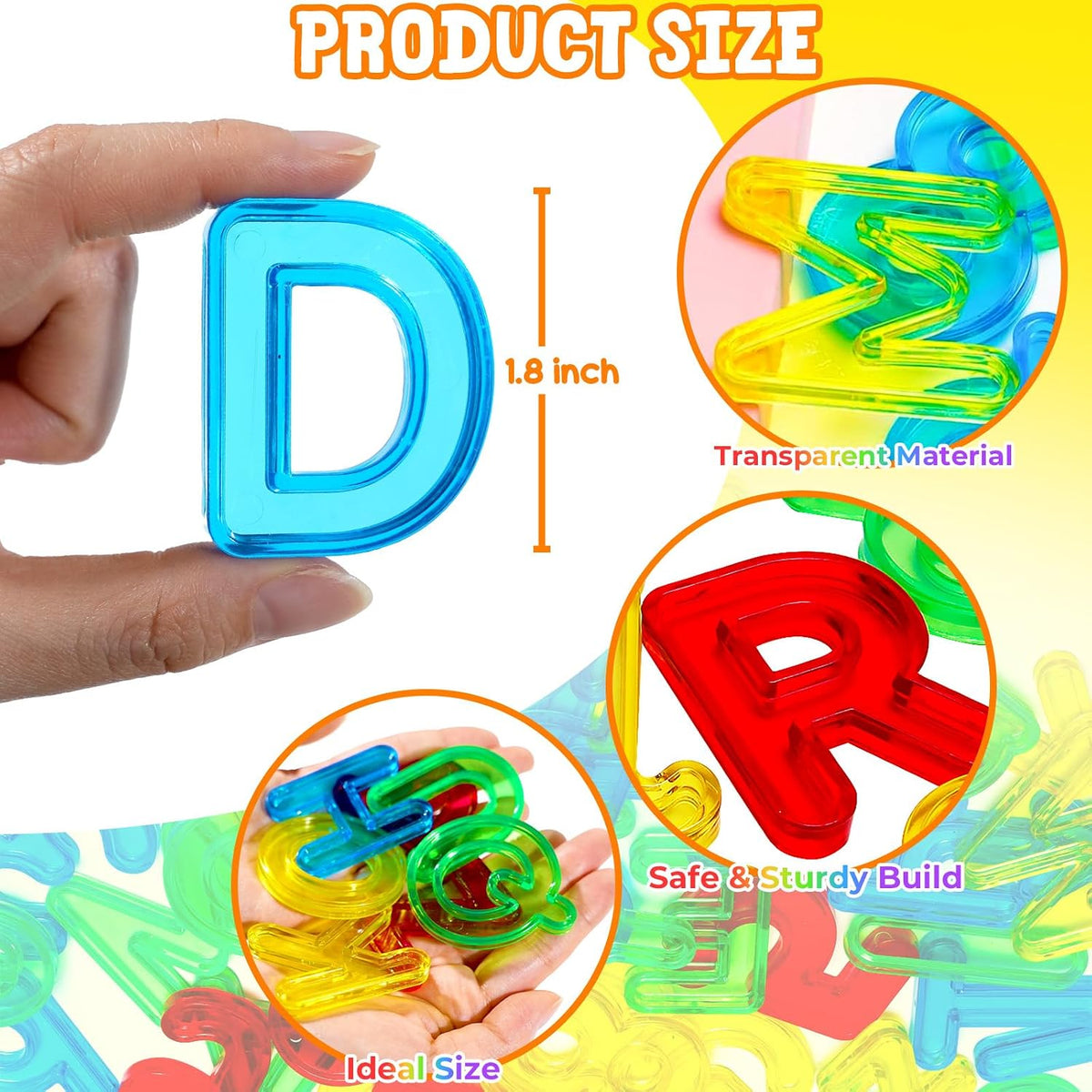 Bbiamsleep 67 Pcs Plastic Practice Set Transparent Letters and Numbers – Fun for Kids & Family - 134PCS - image 2