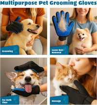 Pet Grooming Gloves – Efficient Dog & Cat Grooming Gloves 2-in-1 Deshedding Glove & Massage Mitt - image 3
