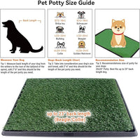 Dog Grass Pad with Tray 25"X20" - Portable Dog Litter Box for Balcony/Patio, Indoor/Outdoor Artificial Turf Pet Potty for Puppy Training, with Washable Pee Pad and Fake Grass Mat