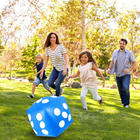 Mototo 4 pack jumbo inflatable dice in red, white, black and blue - view 26