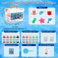 Kiditos Magic Water Elf Toy Kit, Squishies for Kids - 10 Sea Creature Colors / 10 Count (2 Packs of 5) - image 3