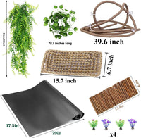 Bearded Dragon Tank Accessories - 10 Piece with Reptile Mat - image 2