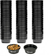 Lizard Crested Gecko Food Water Feeding Cups - 100 Cups Black