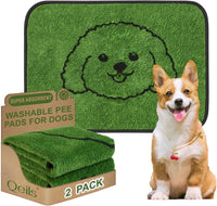 Reusable Puppy Pads, Washable Pee Pads for Dogs 18" x 24" 2 Pack - Polyester / 18"x24"(Pack of 2)