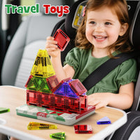42PCS Mini Magnetic Tiles Travel Set with Iron Storage Box - Travel - image 2