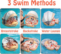 Mambobaby non-inflatable baby float with removable sun canopy and buoyant tail - view 30