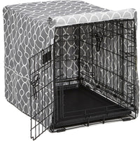 MidWest Homes for Pets Medium Dog Crate Cover - Gray Geometric Pattern / Fits 24 Inch Crate