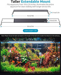 SEAOURA LED Aquarium Light with 24/7 Timer for 18-24in Fish Tank – Essentials for Fish - For 18-24in Tank - image 3