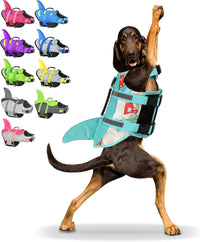 Fragralley Shark Dog Life Jacket - Medium / Blue-Xwy-Shark
