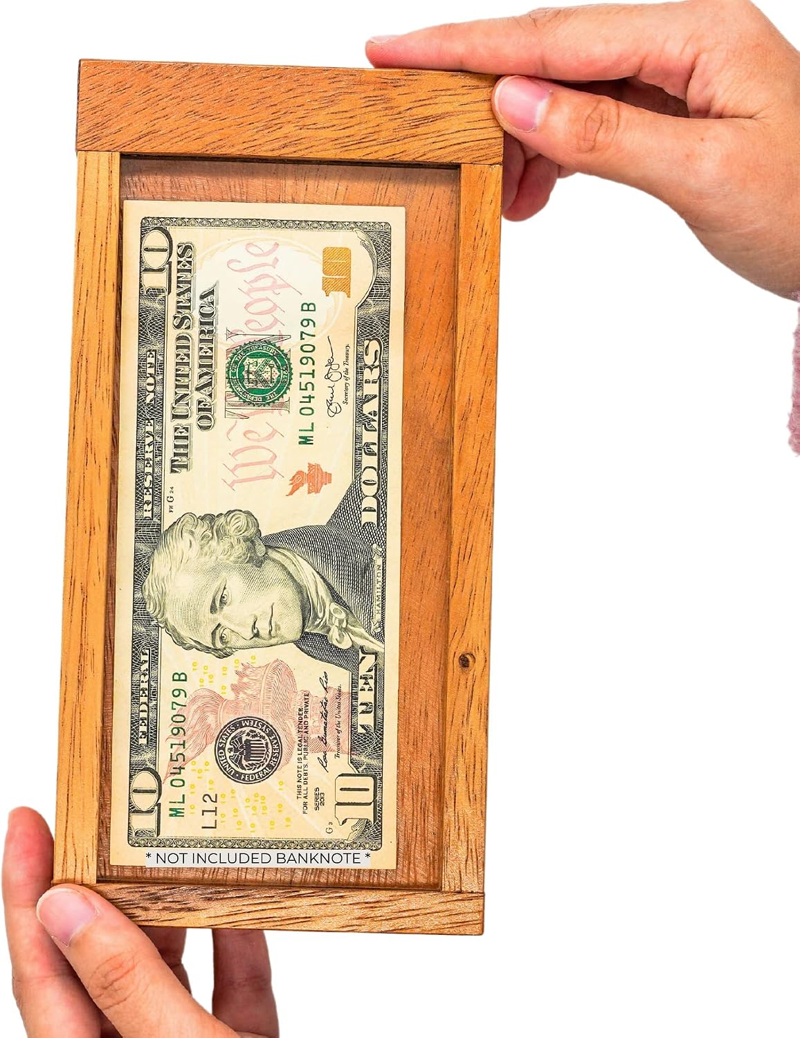 BSIRI ATM wooden money puzzle box with sliding panels for cash and gift cards - view 4