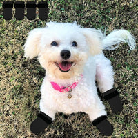 4 PCS Cat Mittens to Prevent Scratching,Mesh Breathable Cat Shoes,Adjustable Cats Anti Scratch Gloves,Suitable for Cats When Bathing and Nail Trimming (Black, L)