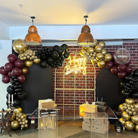 Pastel Balloons Whimsical Christmas Rainbow Colorful Birthday Balloon – Fun for Kids & Family - Black Gold Red - image 4