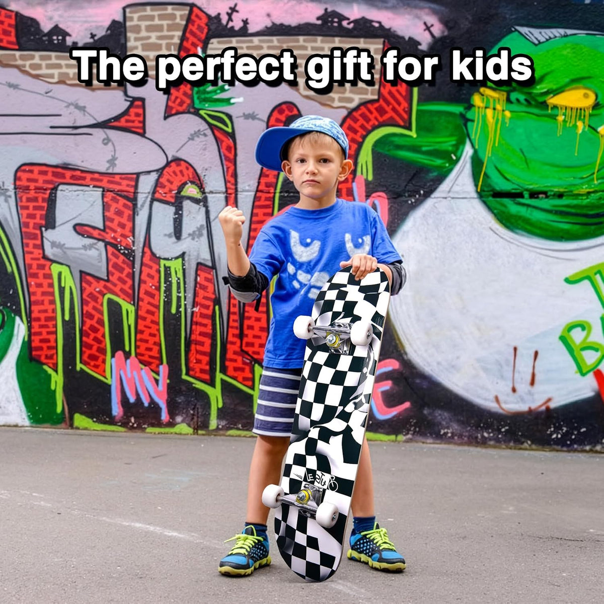 Skateboards for Beginners Kids Boys Girls and Adults, 31''x8'' - Motion Check - image 2