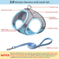 AIITLE Small Dog Harness and Leash Set, Step-in Puppy Pet Vest - XS(Chest: 11.5 - 13.5") / Blue - image 3