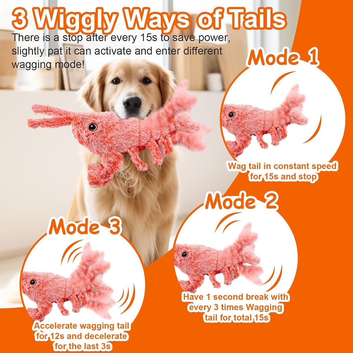 Mity rain Interactive Lobster Dog Toy – Essentials for Dogs - Lobster - image 2