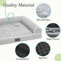 Orthopedic Dog Beds for Large Dogs - XL(42x30x7.5)Inches / Grey - image 4