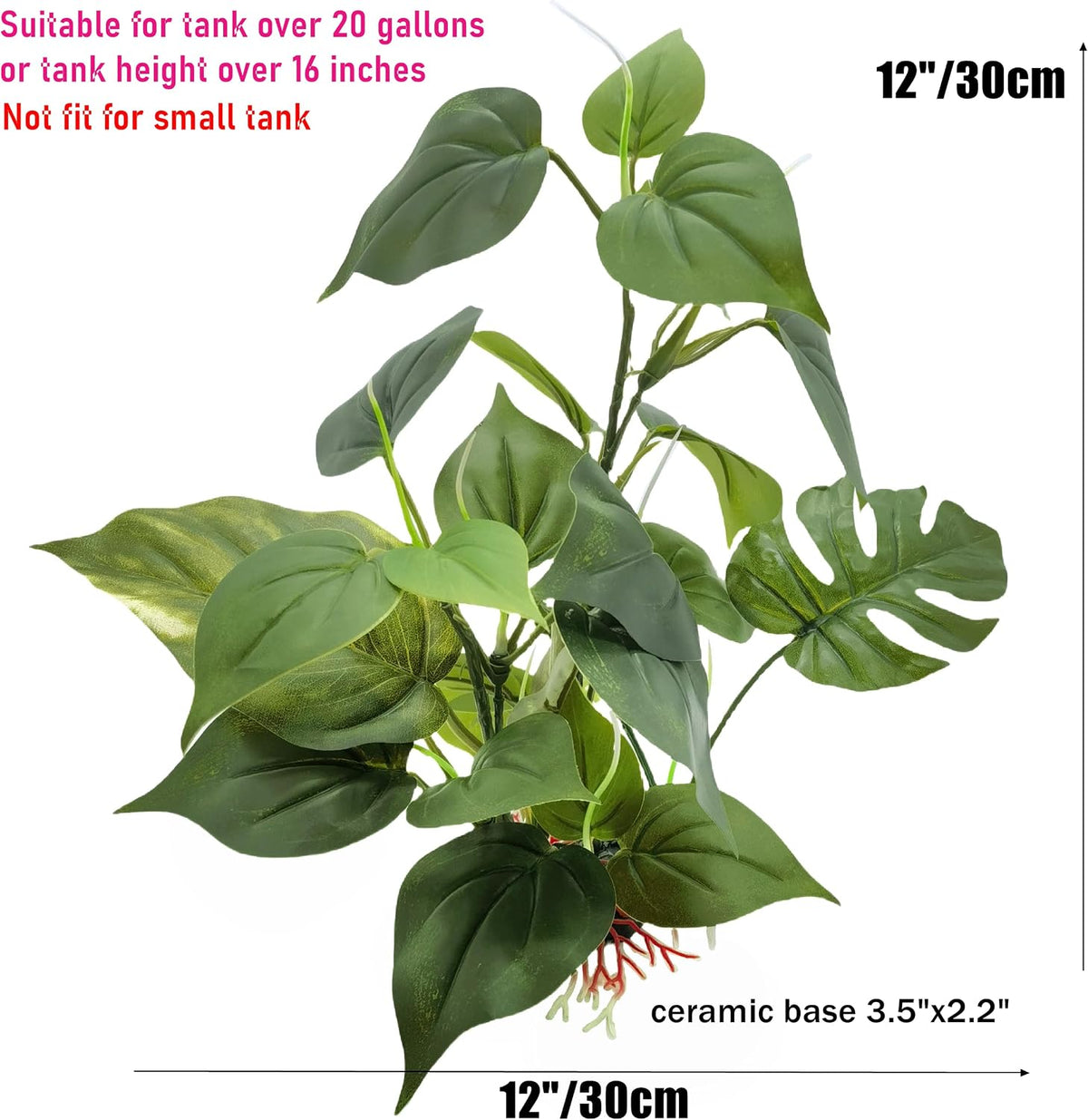M2cbridge Artificial Fish Tank Plants Aquarium Plant Aquatic Water - 1pc Green - image 2