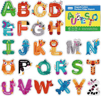 Auzesto 48 magnetic letters and numbers shaped like animals, fruits and vegetables - view 2