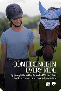 Equinavia Gardian Riding Helmet - Lightweight, Low-Profile Design with Airflow Vents, Easy-Adjust Dial, Removable Coolmax® Liner, ASTM F1163-23/SEI Certified