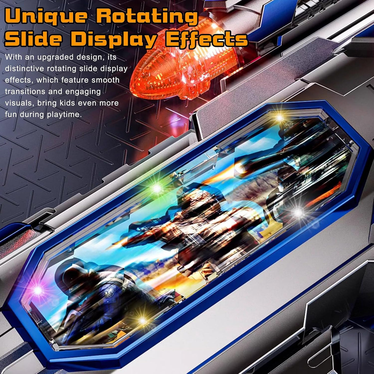 DaoDaoZhu Dinosaur Light Up Toy Gun with Sound Effects - Blue - image 4