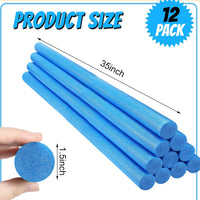 Kathfly 12 pack solid foam pool noodles, 1.5 x 35 inch, white - view 11
