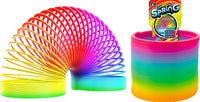 JA-RU Big Rainbow Magic Spring Toy Coil 1702-2A – Fun for Kids & Family - 1 Pack / Rainbow Spring Ring