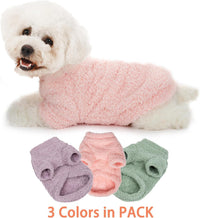 Dog Sweater, Dog Clothes for Medium Dogs Male or Boy - Light pink+Lake green+Light purple / Medium - image 2