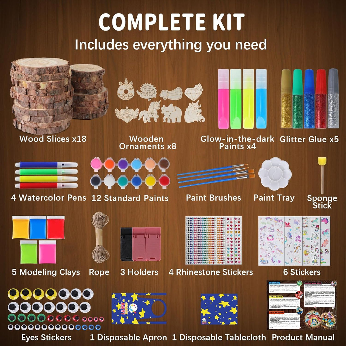 EPUMP Glow in the Dark Wooden Painting Kit for Kids - Wooden Painting Kit - HighEnd - image 2