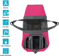 Cinf Cat Restraint Grooming Bag - M (8-12lbs) / Rose Red - image 3