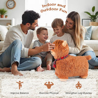 SuzziPals highland cow hopper, inflatable plush ride-on bouncer with plush fur and mane - view 3