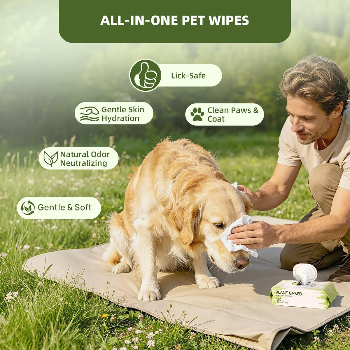 IMMHABI 400 Count Hypoallergenic Dog Wipes - image 3