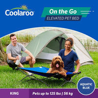 Coolaroo On-The-Go Elevated Dog Bed - King / Aquatic Blue - image 4