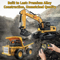 Joylike RC Excavator and Dump Truck Toy Set，2.4Ghz Metal Remote - image 3