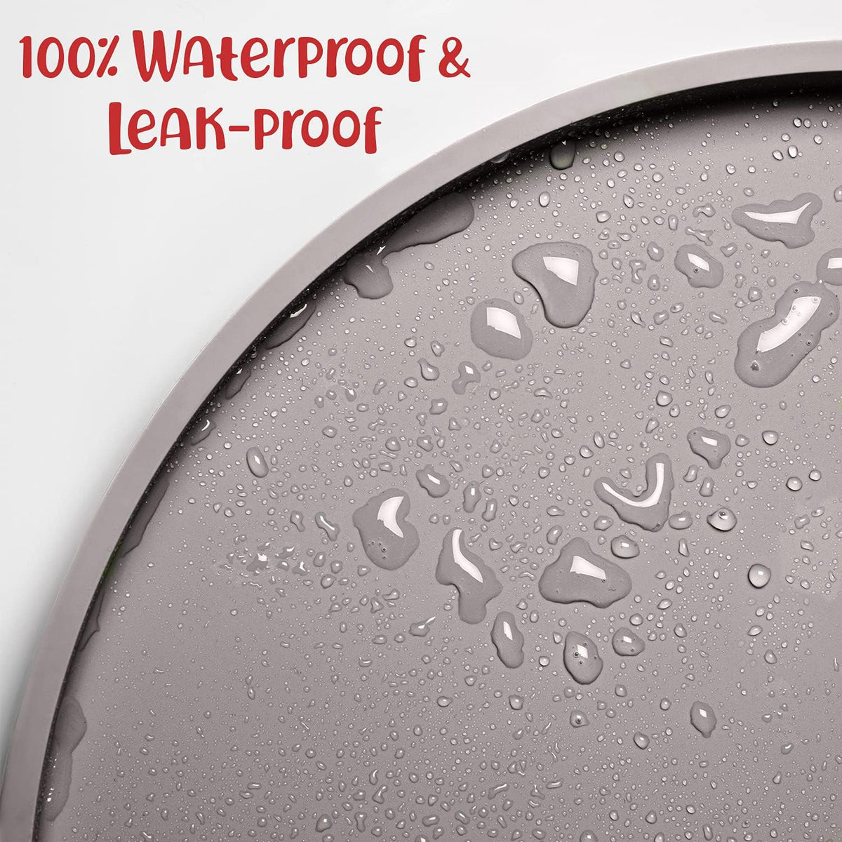 DogBuddy Dog Food Mat, Waterproof Dog Bowl Mat - 19"L x 11"W / Dove - image 4