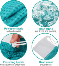 Cat Bathing Bag Anti Scratch Grooming Shower Washing Bag for Nail - White-Green - image 3