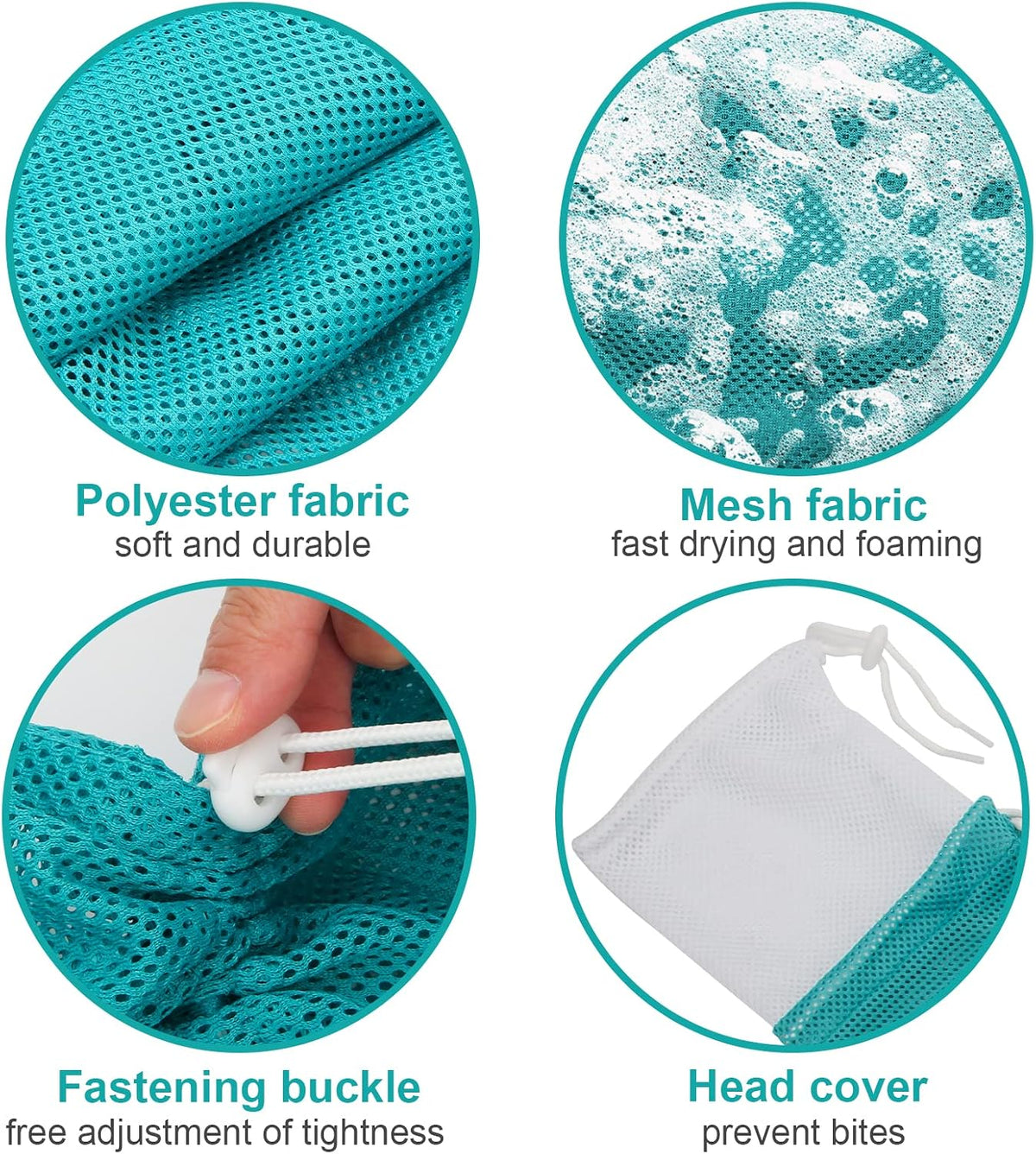 Cat Bathing Bag Anti Scratch Grooming Shower Washing Bag for Nail - White-Green - image 3
