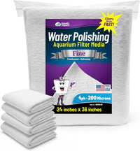 Aquatic Experts Aquarium Polishing Filter Pad - Fine – 200 Micron / 24" x 36" - 4 pack
