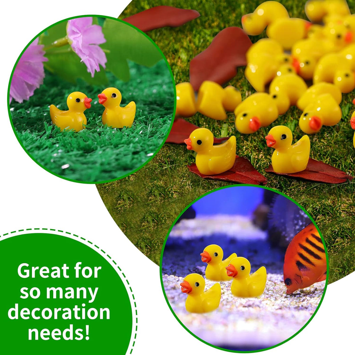 EKisemio100 Pcs Mini Resin Ducks Bulk - 100 - image 3