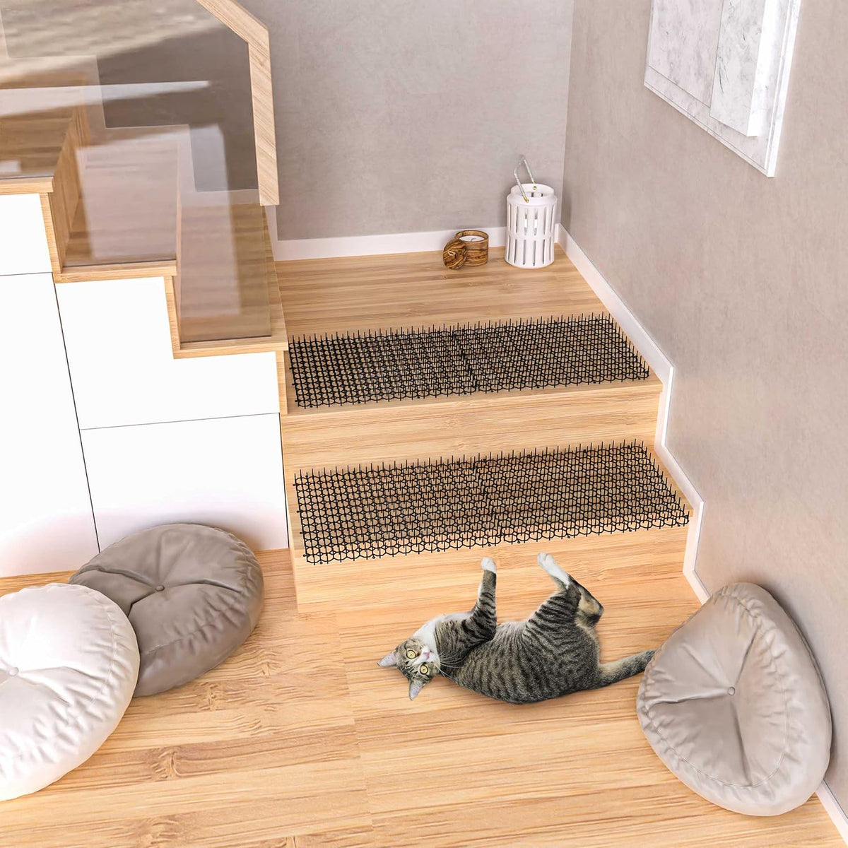 16 X 13 Inch Scat Mat for Cats - 12 Pack / black - image 4