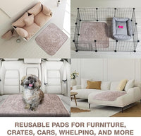 Washable Pee Pads for Dogs - Super Absorbent Reusable Puppy Training Pads - 100% Waterproof, Leak-Proof & Non-Slip Whelping Pads for Pet Housebreaking