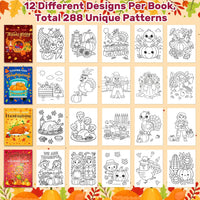 Elfew 24 pack mini Halloween coloring books for kids with pumpkin and ghost covers - view 10